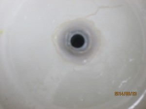 自作のゴミ汁液肥容器の連結部分